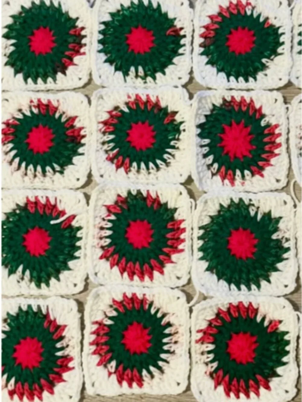 20 Handmade Starburst Squares - Holiday Colors DIY Fashion & Home